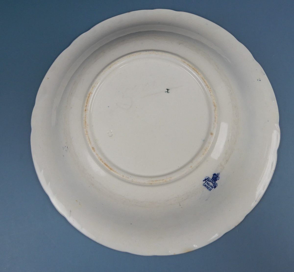 Vtge Asian Allertons Chinese England Chinese Blue & White Serving Vegetable Bowl