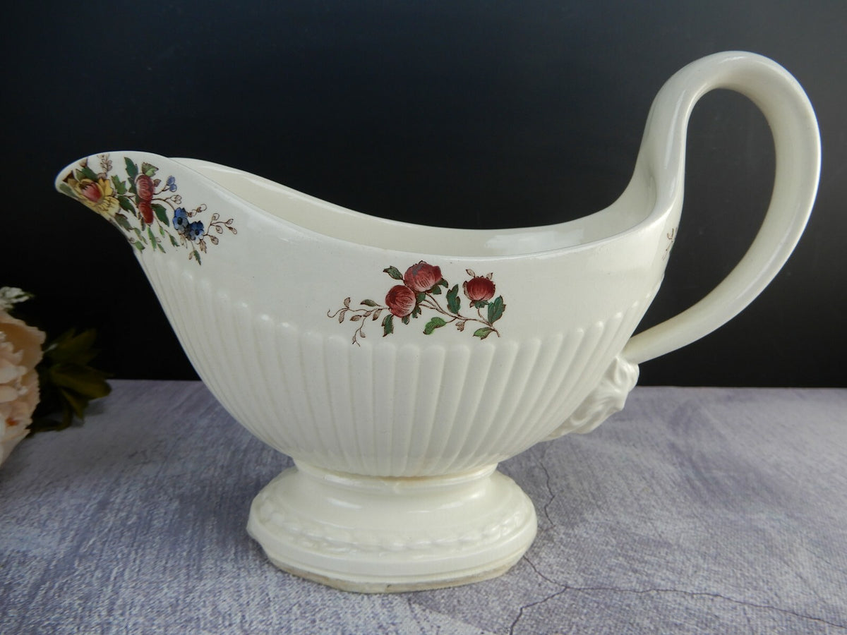 Vintage Wedgewood 'Conway' Gravy Boat And Creamer