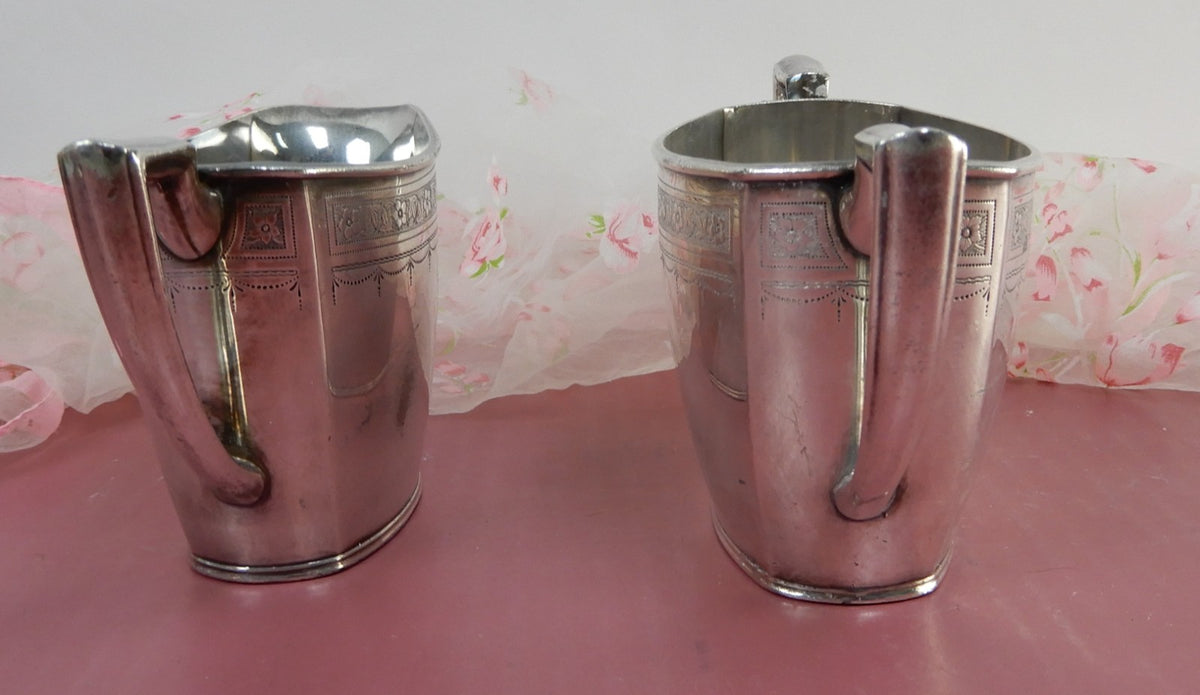 Paul Revere Community Plate Sugar Bowl & Creamer Set Silver Plate 14902 & 14903