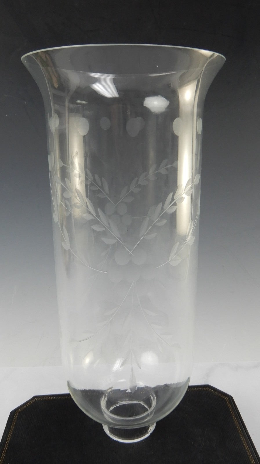 Vintage Crystal Regency Table Lamp W/Hanging Prisms 18-3/4" Tall