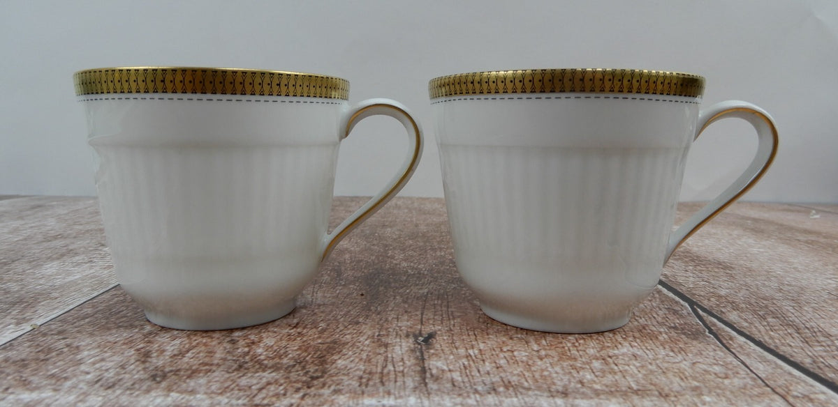 Vintage 5-Piece Mismatch Gold Accented Tea Set With Cups and Saucers (Germany)