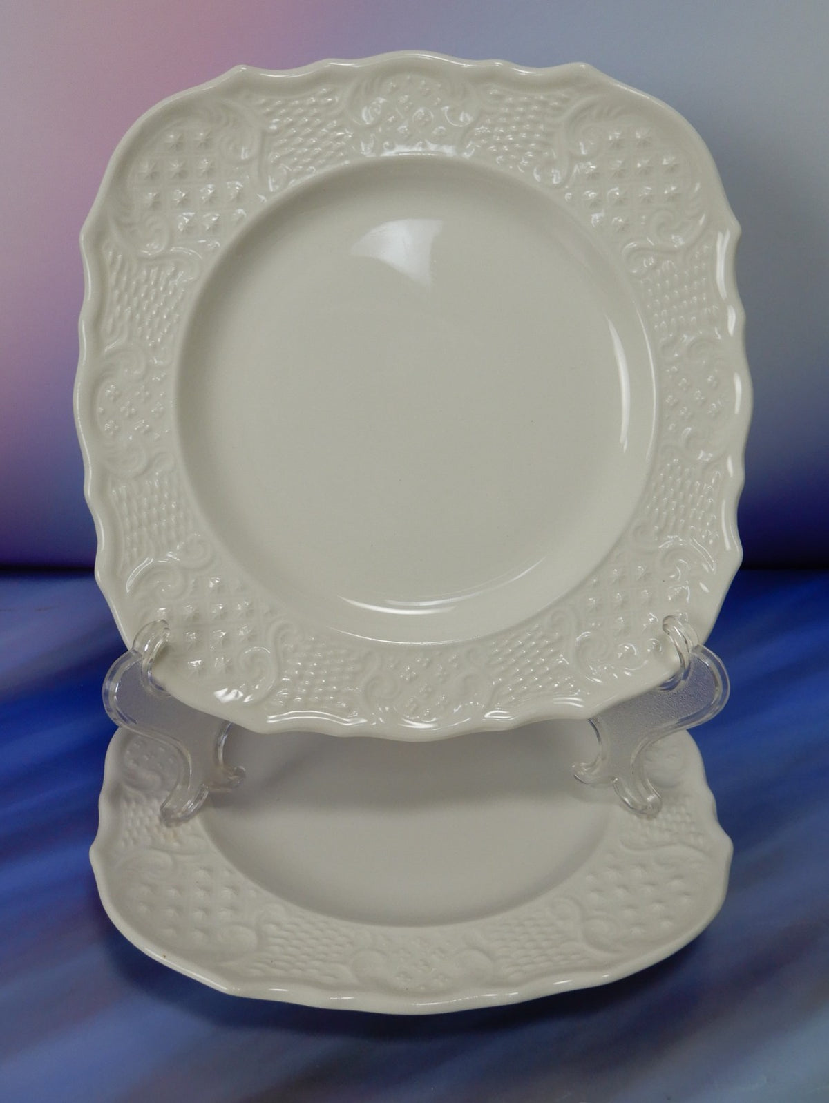 4 Salad Square Plates Canonsburg Pottery American Traditional Made in U.S.A