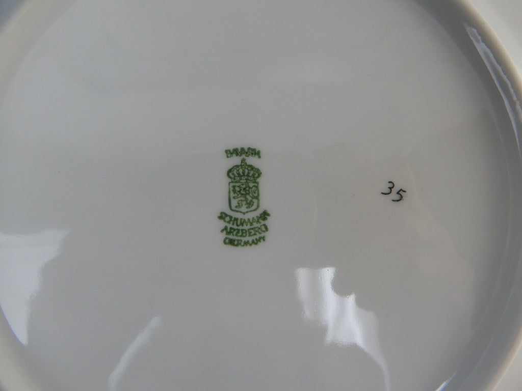 Set of 6 Schumann Arzberg Germany Bavaria Pink Floral Pink Rim Salad Plates