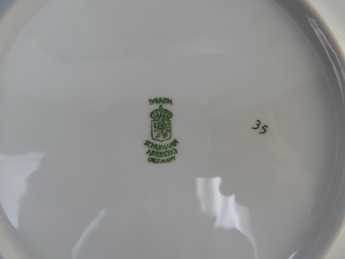 Set of 6 Schumann Arzberg Germany Bavaria Pink Floral Pink Rim Salad Plates
