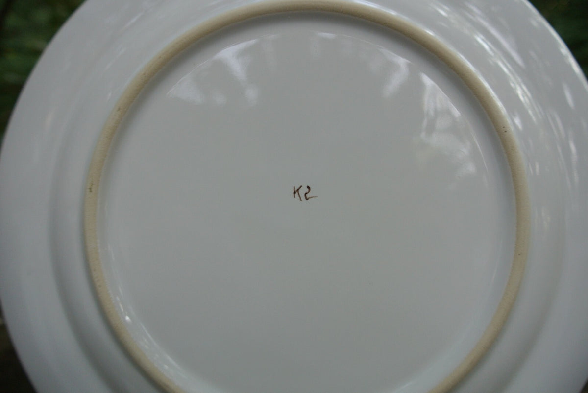 Keraluc Quimper France 8-1/2" Plate Traditional Woman Hand Painted Pottery