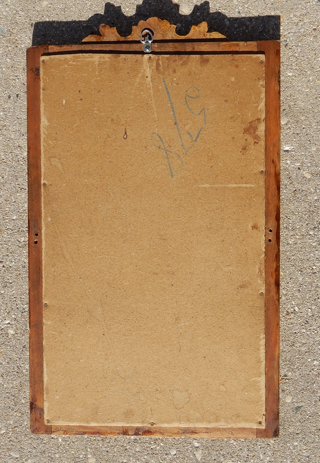 Vintage Carved Wood Wall Mirror Colonial Style 20-3/4"