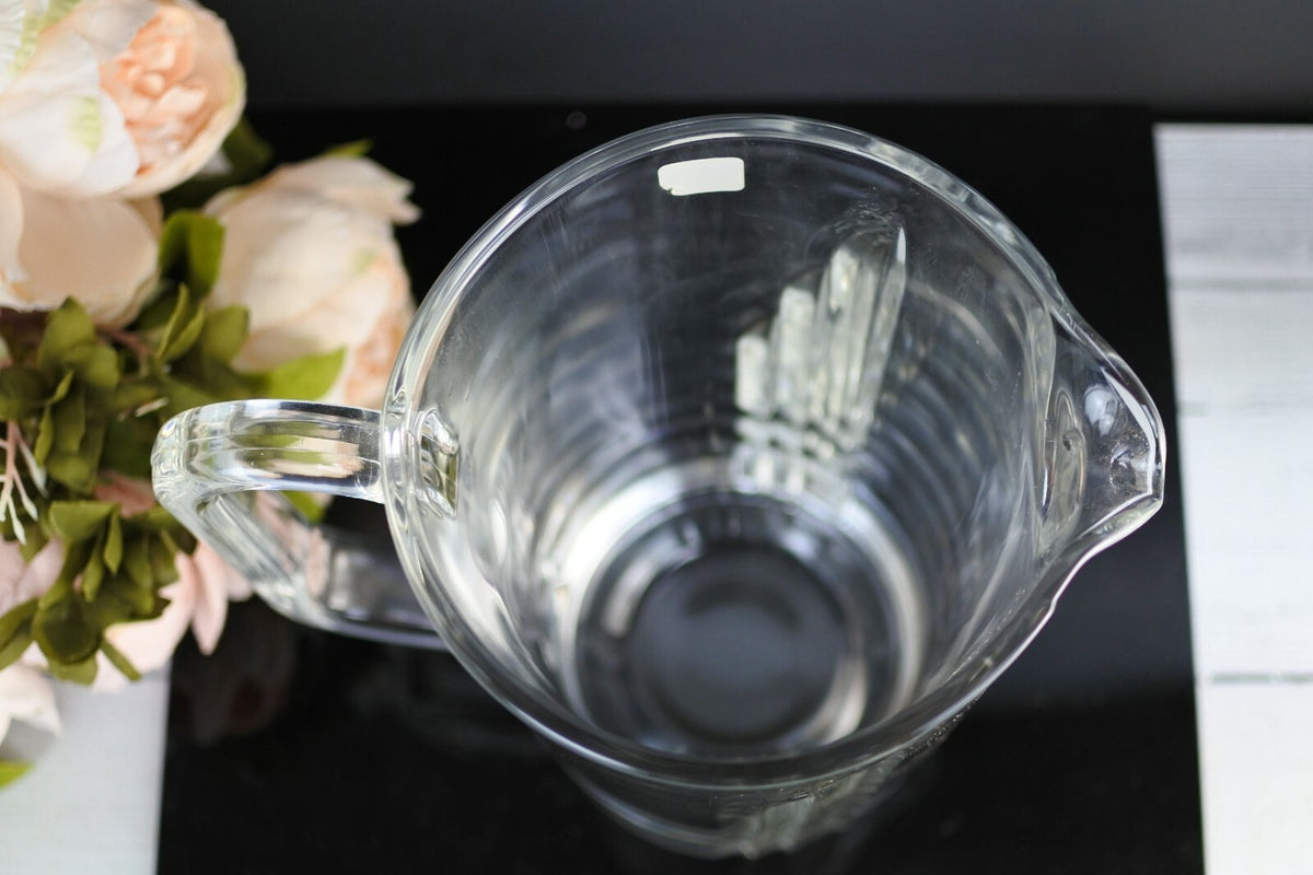 Vintage Luminarc Verrerie D' Arques Glass Pitcher With Spout Made In France