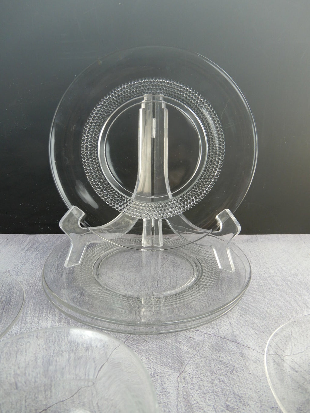 9 Piece 3 Place Setting Vintage Duncan & Miller Crystal Teardrop Pattern