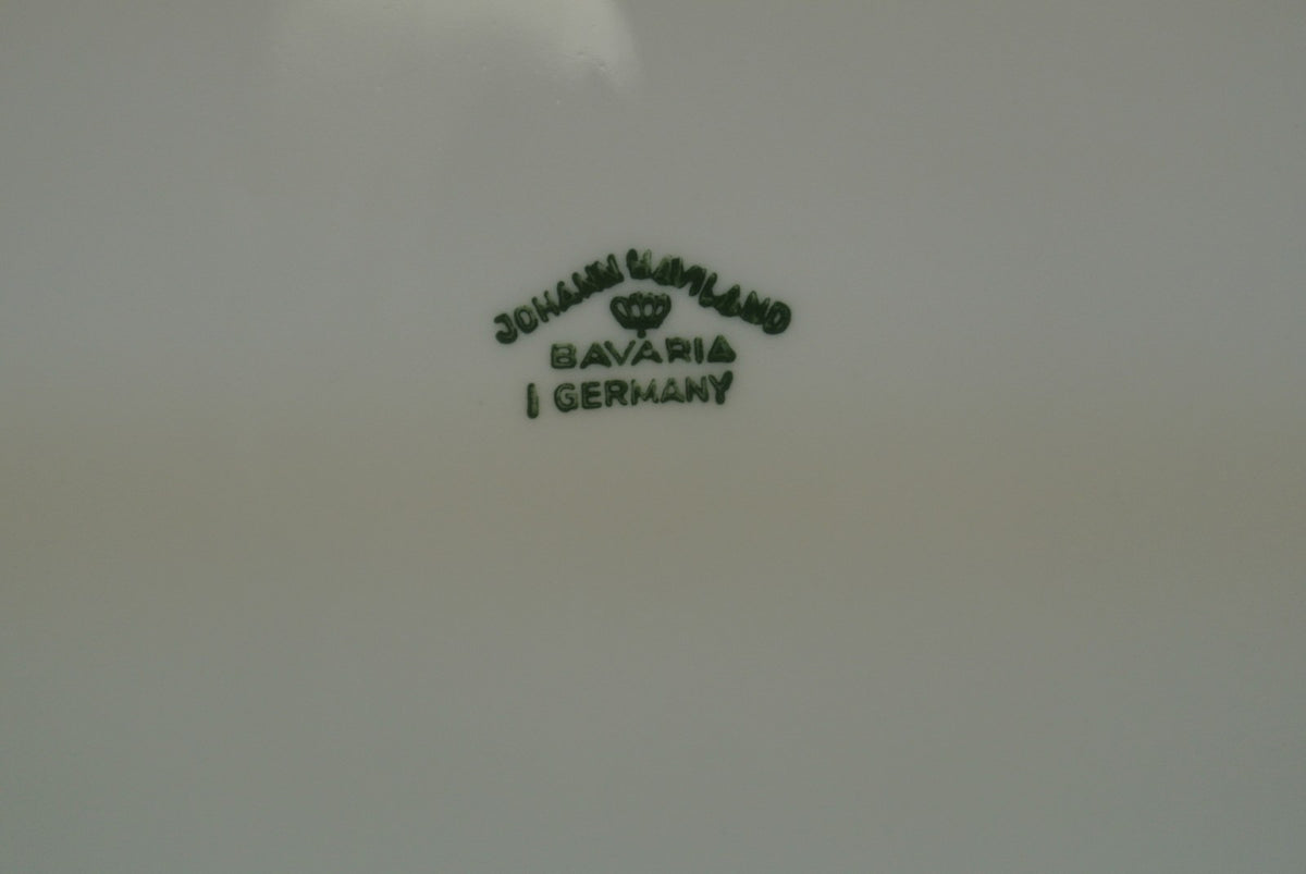 Set of 3 Johann Haviland Blue Garland Bavaria Germany Dinner Plates