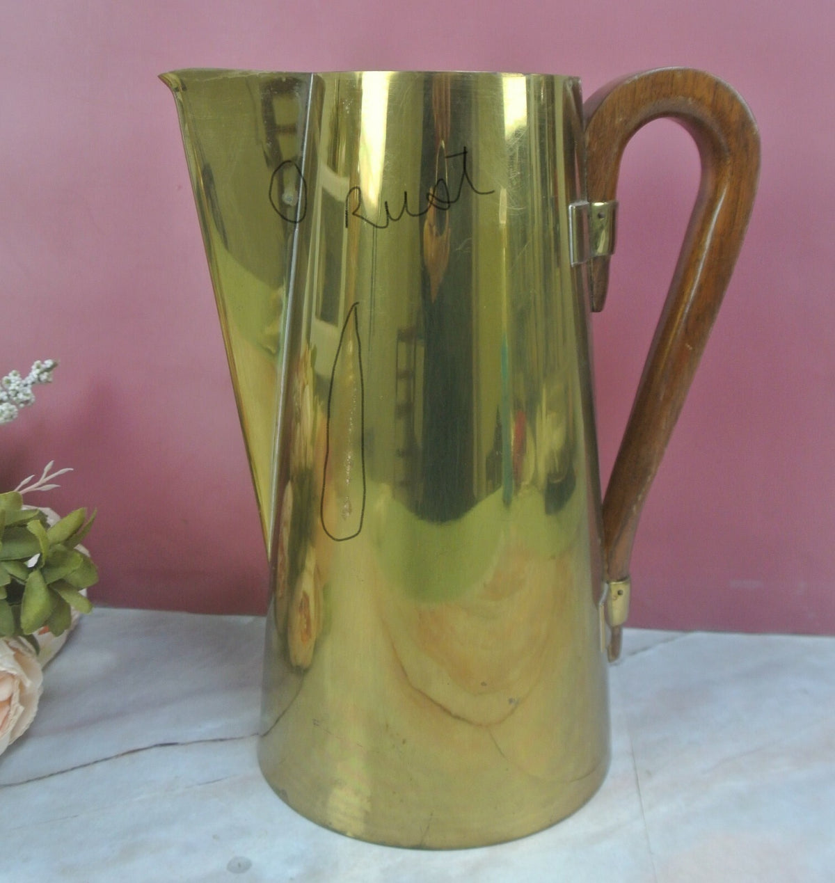 Dorlyn Silversmiths Brass Tea Pot by Tommi Parzinger NO LID-