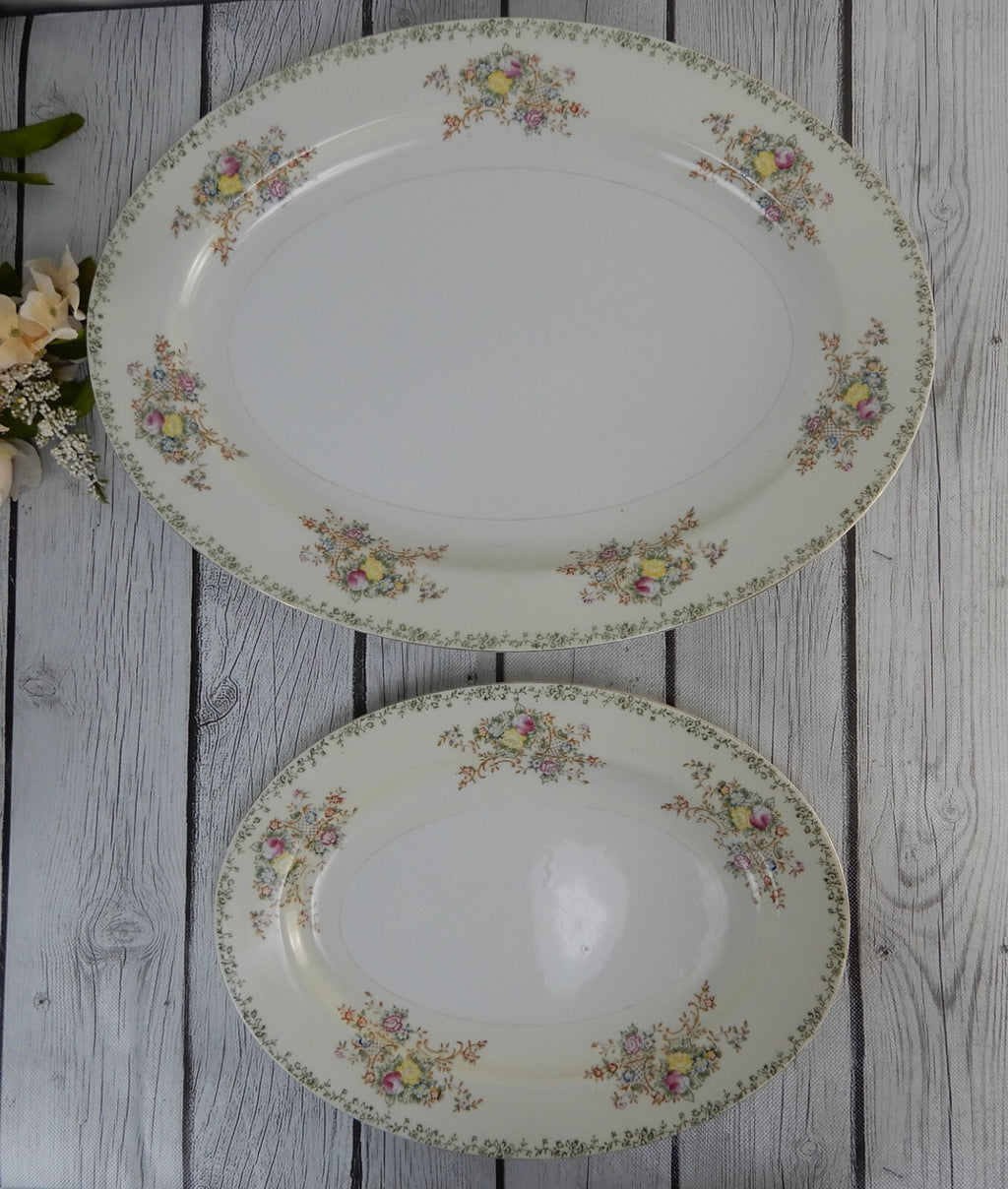 Vintage Regal China  Japan Set of 16-1/4" Platter and 12" Platter
