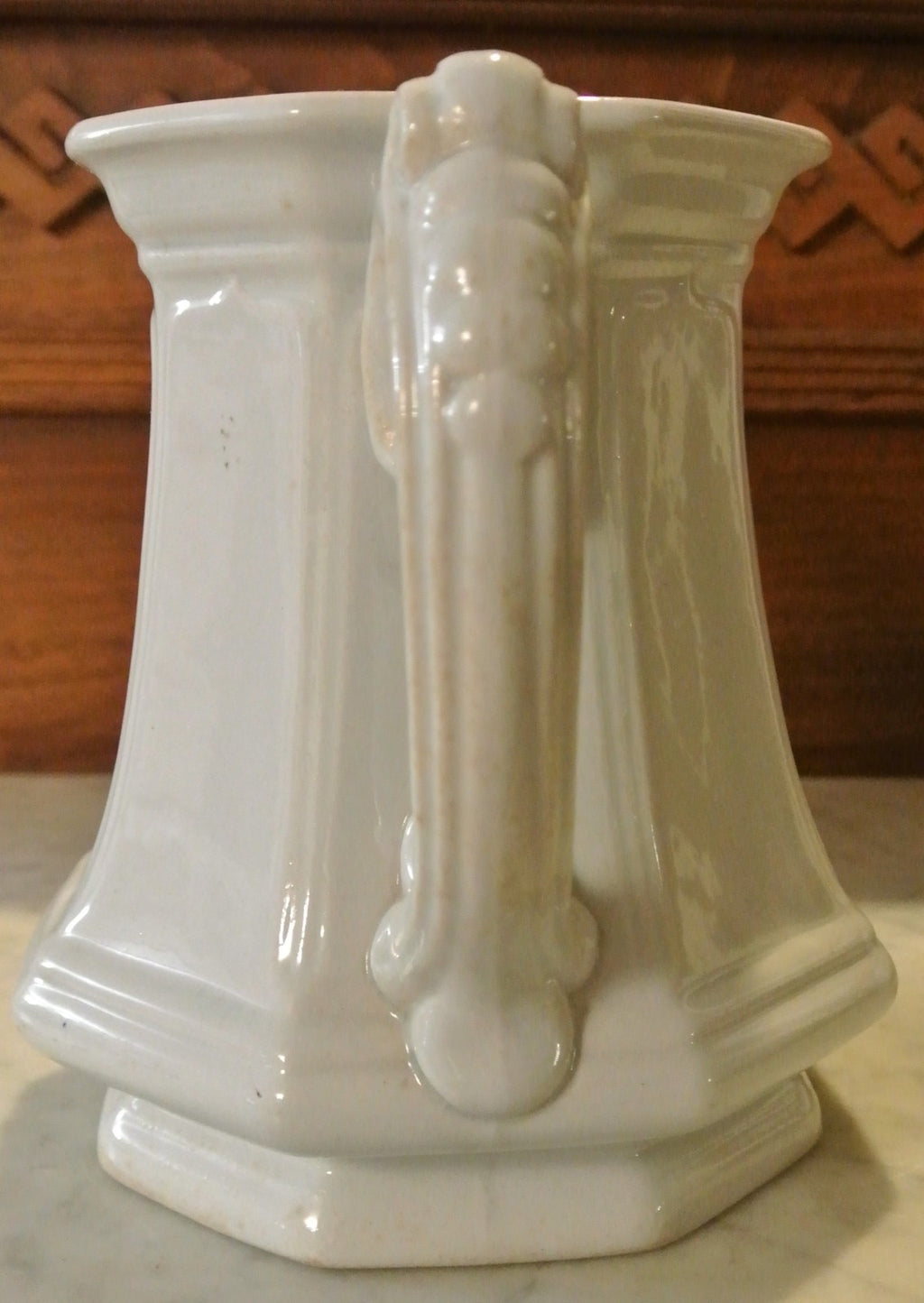 White Ironstone Ridgway Bates & Co Chamber White Ironstone Coffee Pot NO LID