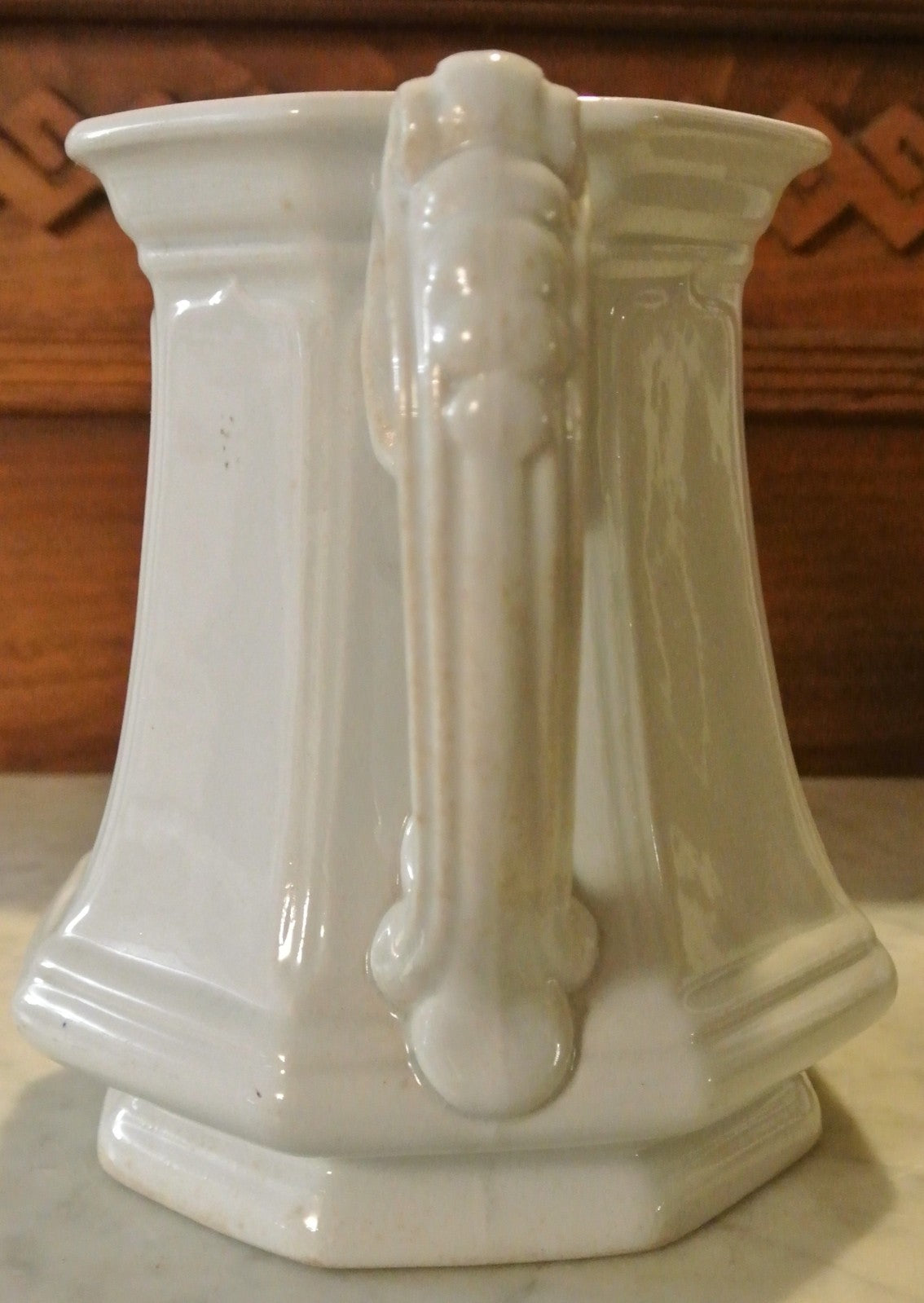 White Ironstone Ridgway Bates & Co Chamber White Ironstone Coffee Pot NO LID