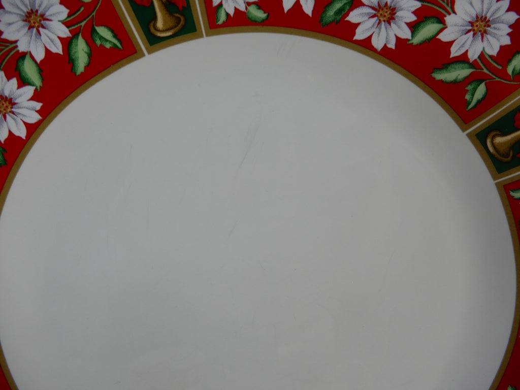 12 Pc Charlton Hall by Kobe Christmas 4 Dinner Plates, 4 Cups & 4 Saucers