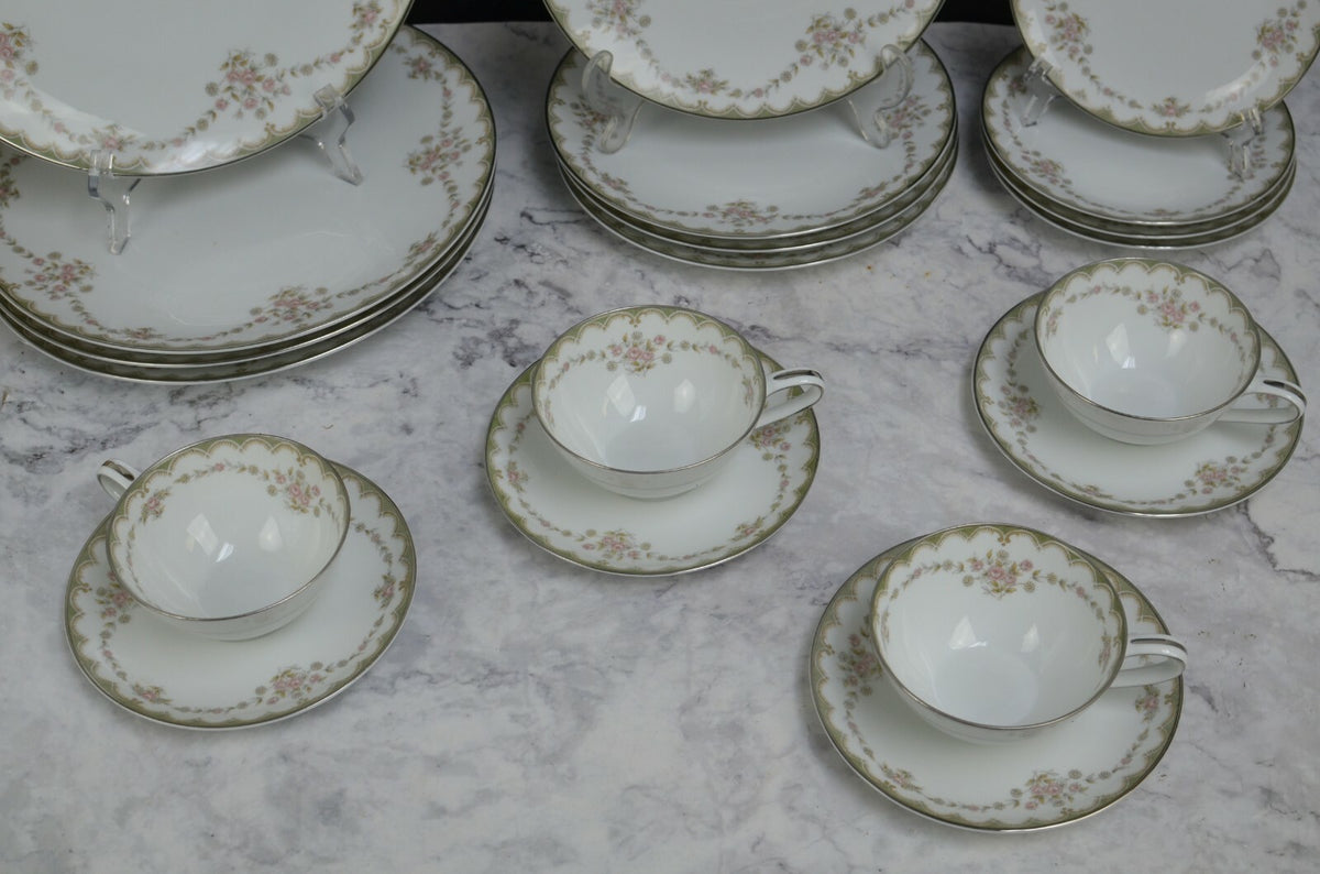 Set of 20 Pieces -5Piece 4 Place Setting Porcelain Noritake Garland 5906 Pattern