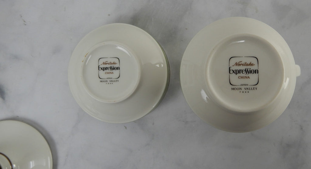 Noritake Expression China Japan "Moon Valley" Creamer and Sugar Bowl
