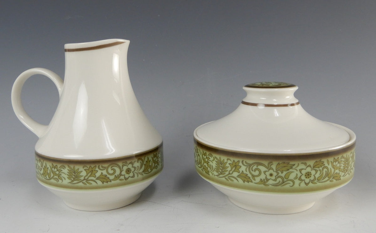 Noritake Expression China Japan "Moon Valley" Creamer and Sugar Bowl