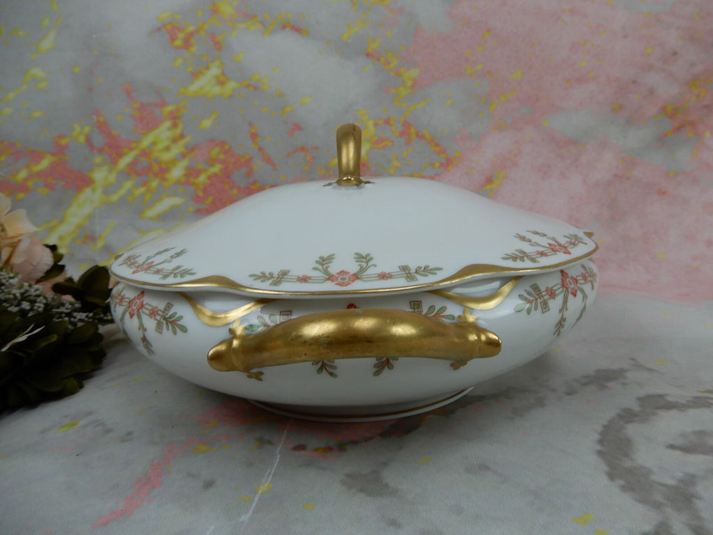 Vintage Haviland Limoges Schleiger 580 Pattern Lidded Vegetable Bowl