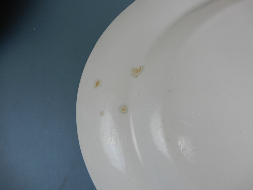 White Ironstone Oval Platter J. Edwards President Shape Burslem England, c. 1856