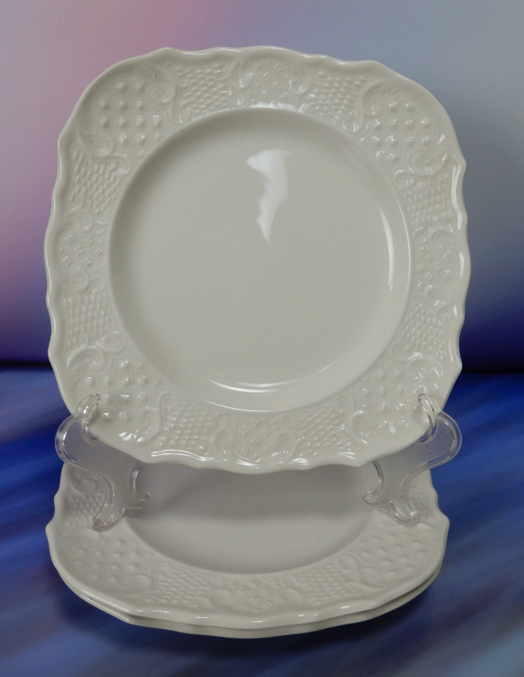 4 Salad Square Plates Canonsburg Pottery American Traditional Made in U.S.A