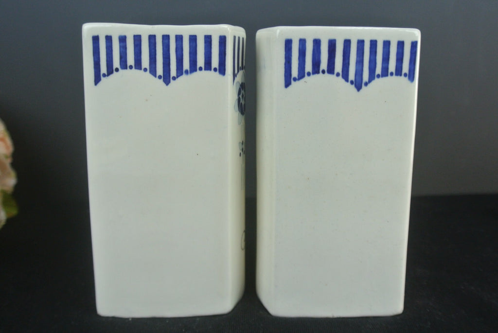 VTG Grete Porcelain Transferware Tea And Barley Storage Jars Set Of 2