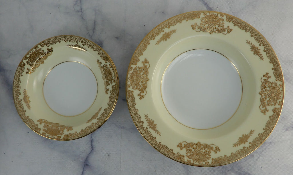 Set of 2 Soup Bowls and 2 Fruit Bowls Noritake "Mayfield" Pattern 7280