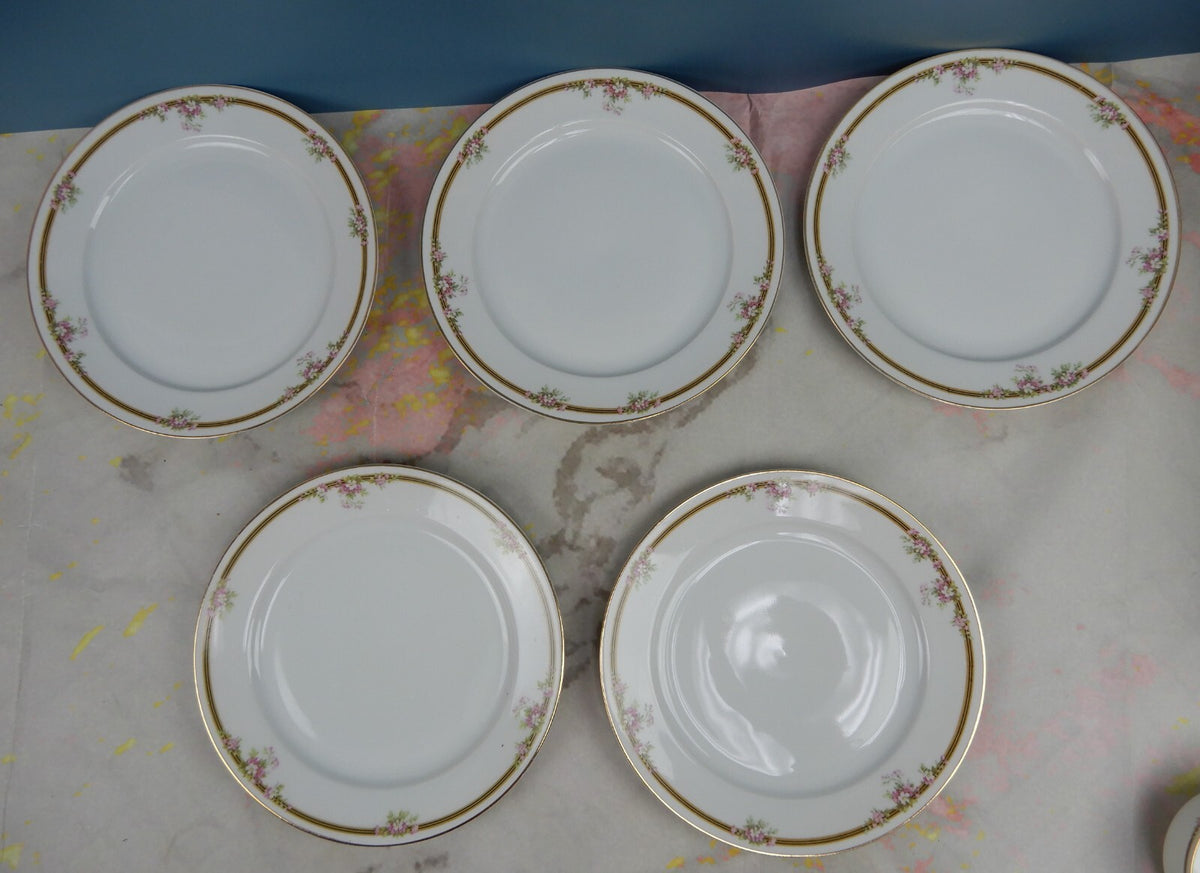 15 Piece Vintage Tirschenreuth Bavaria Kingston Cups,Saucers and Sandwich Plates