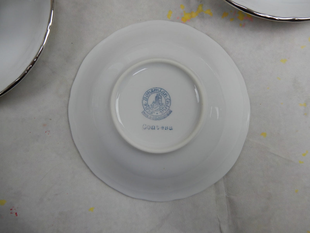 Vintage 24 Piece Fine Bohemian China Czechoslovakia "Contesa"~ 4 Place Setting