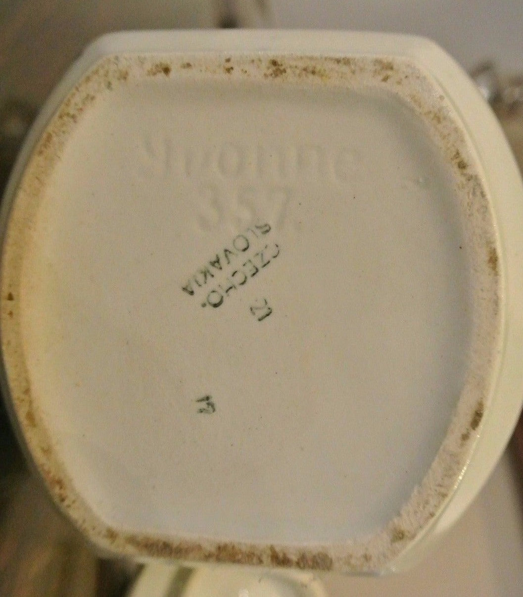 6 Vintage Czech Bohemian Ceramic Yvonne Canister Set with Beautiful Scenery