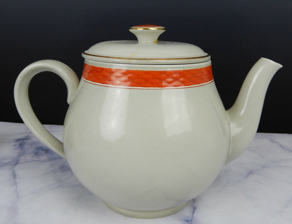 Royal Copenhagen Aluminia Oranja Tureby Square Tea/Coffee Pot