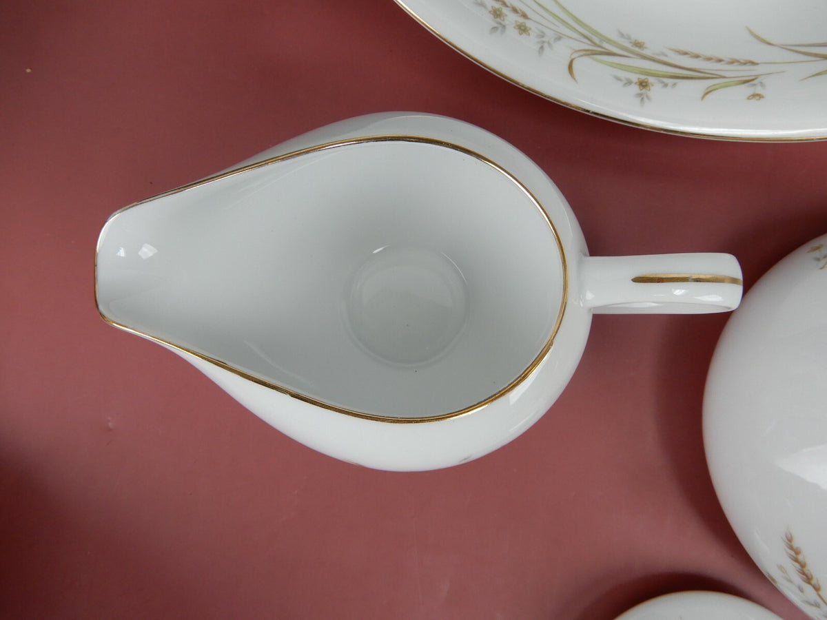 Lot Of Vintage Golden Harvest Serving Dishes Creamer,Sugar and Vegetable Bowl