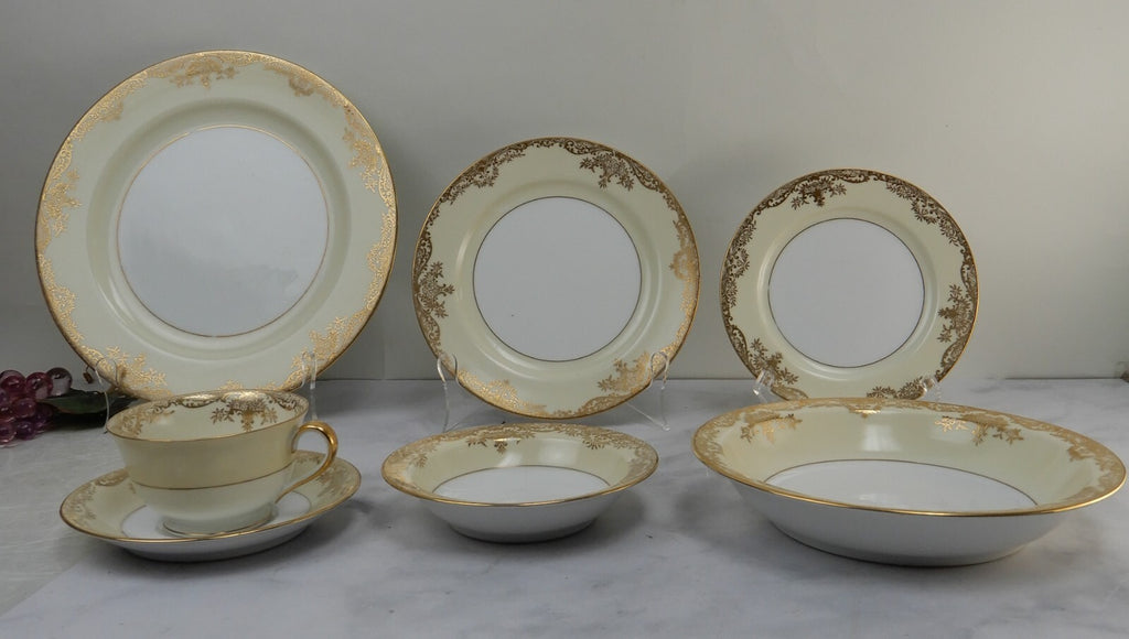 Antique 7-Piece One Place Setting 1918 Noritake Grafton