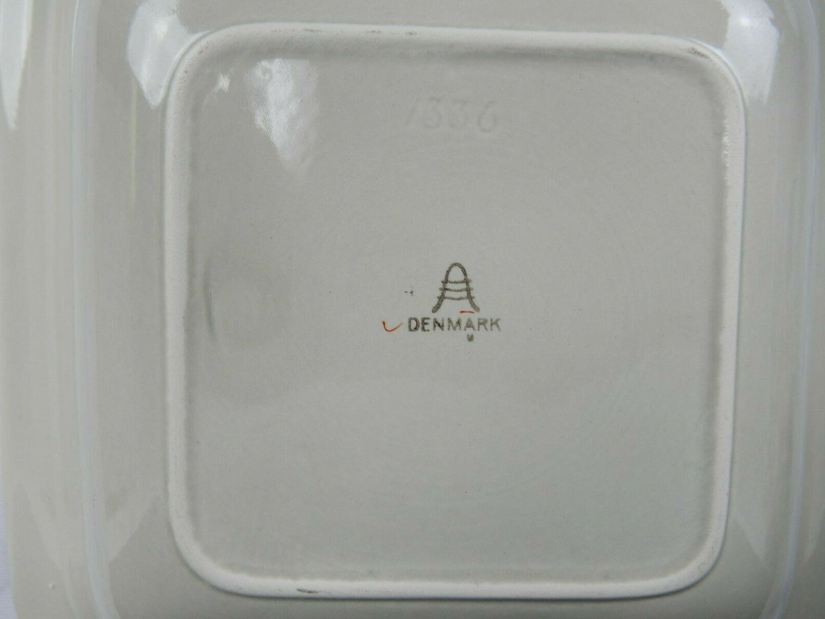 Royal Copenhagen Aluminia Oranja Tureby Square Serving Bowl