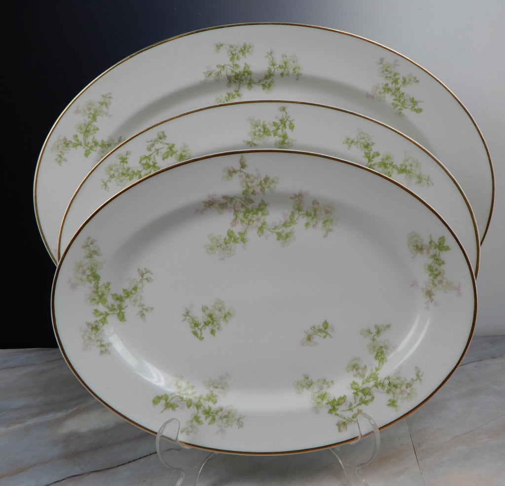 Set of 3 Vintage Platters Haviland Limoges Schleiger 61l Pattern
