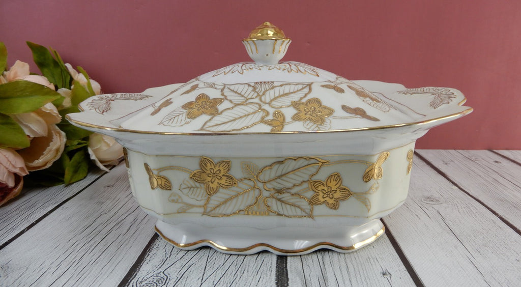 Anniversary Craftsman China Square Covered Vegetable Bowl Patten # 178