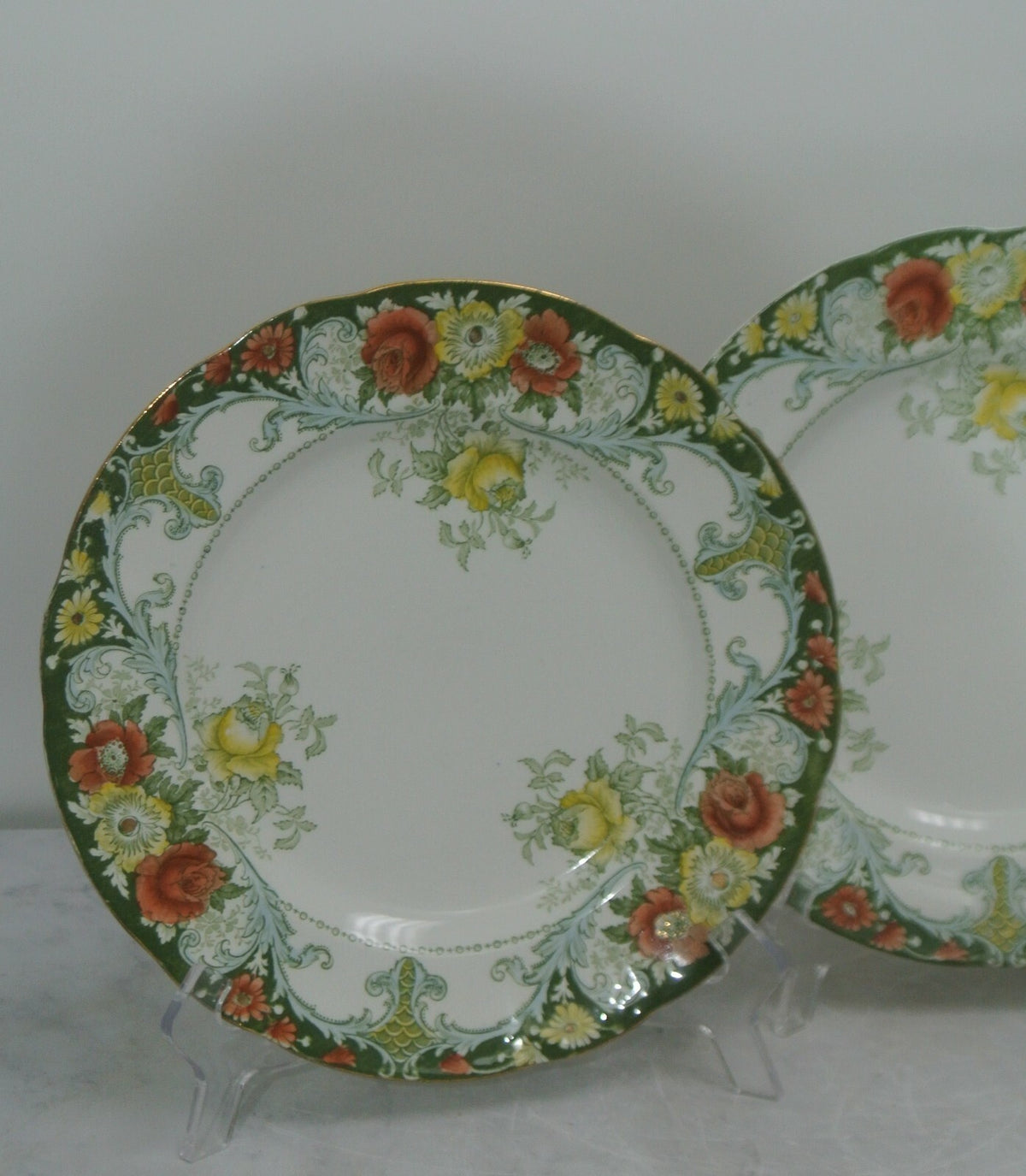 Set of 3 Antique Belmont J.H.W & Sons England Dinner Plates 'B'