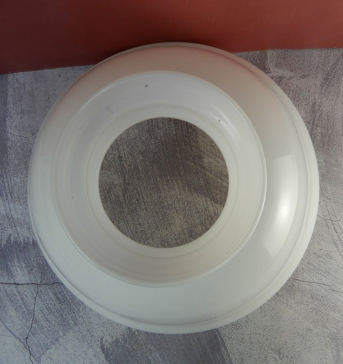 Vintage Milk Glass Art Deco White Shade for Lamp 10-1/2" Tall