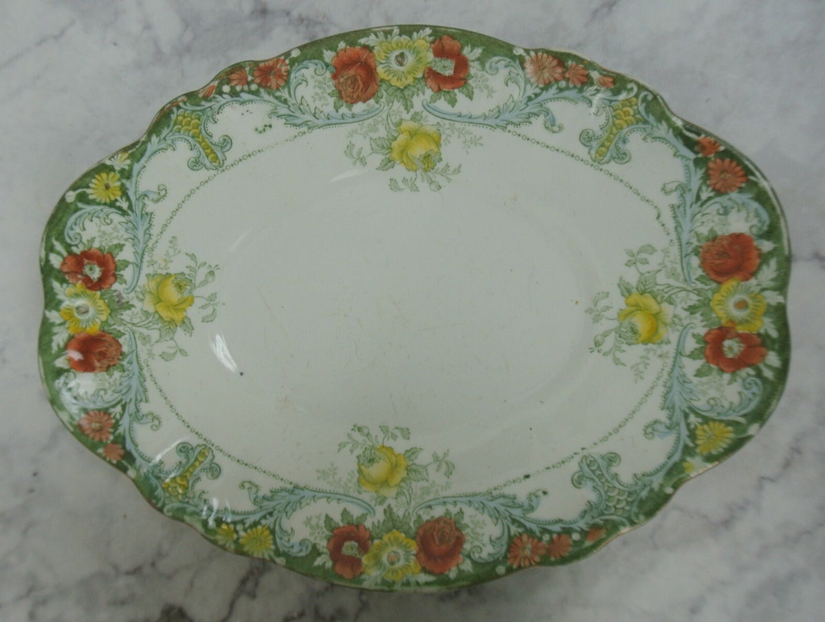 Antique Belmont J.H.W & Sons England Gravy Boat with Underplate "B"