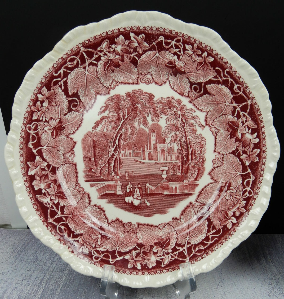 3 Mason's England Vista Red " 2 Luncheon Plate 1 Salad Plate " Made in England