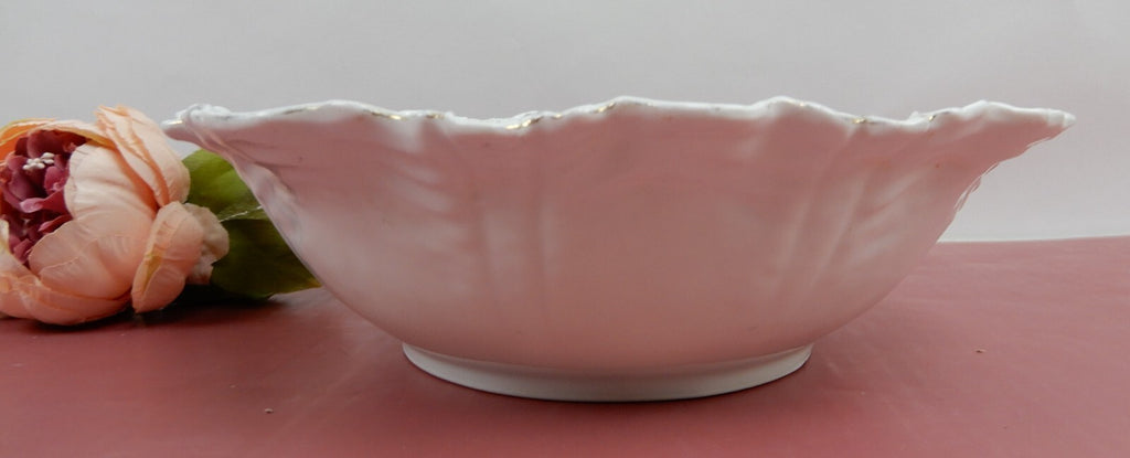 Antique RS Prussia Old Red Mark Bouquet of Roses Porcelain "Bowl" 10-3/4" Wide