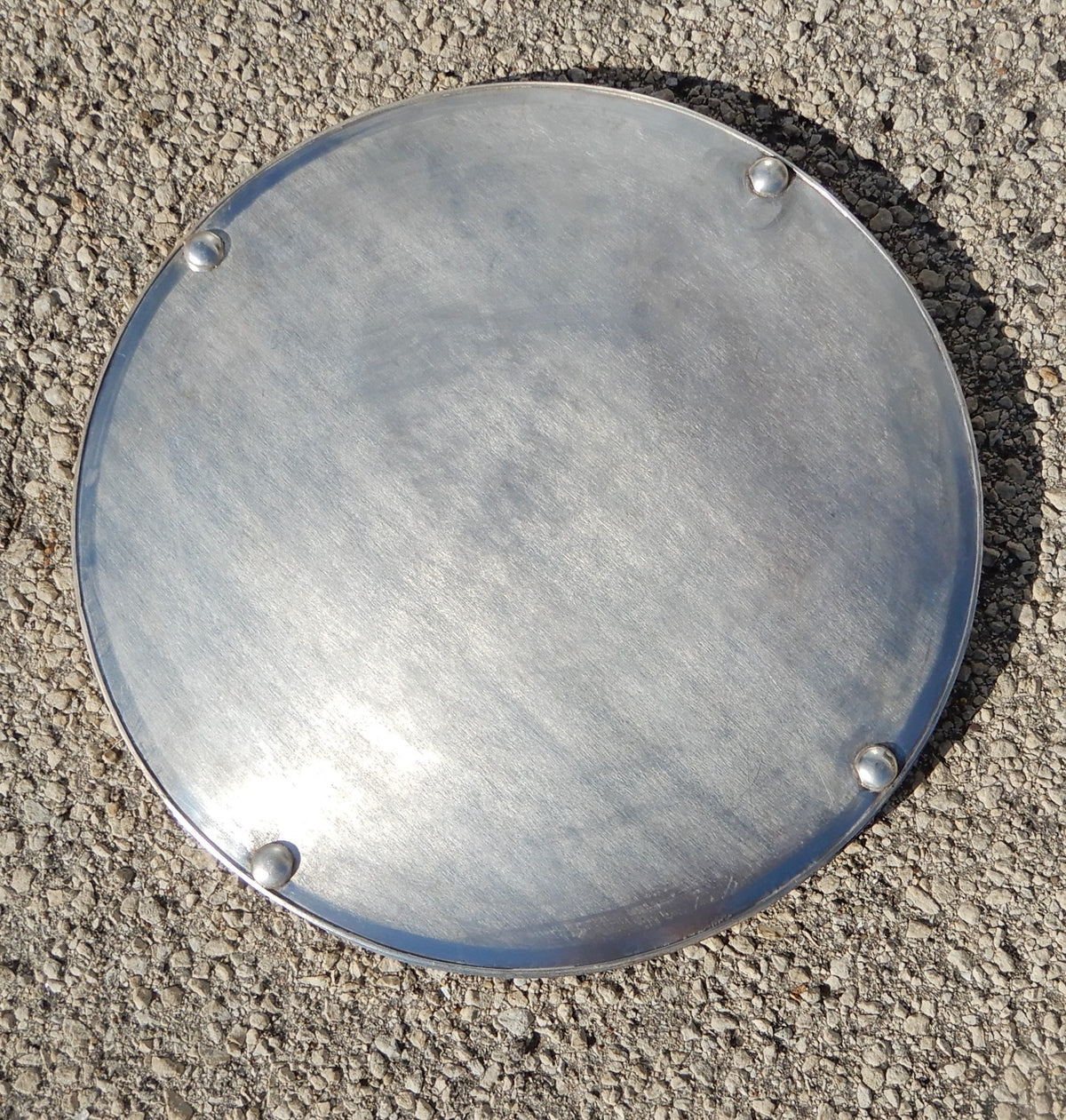20-1/2"  Sheffield Tray Silver Plated on Copper Chased Detail, Reticulated Edge