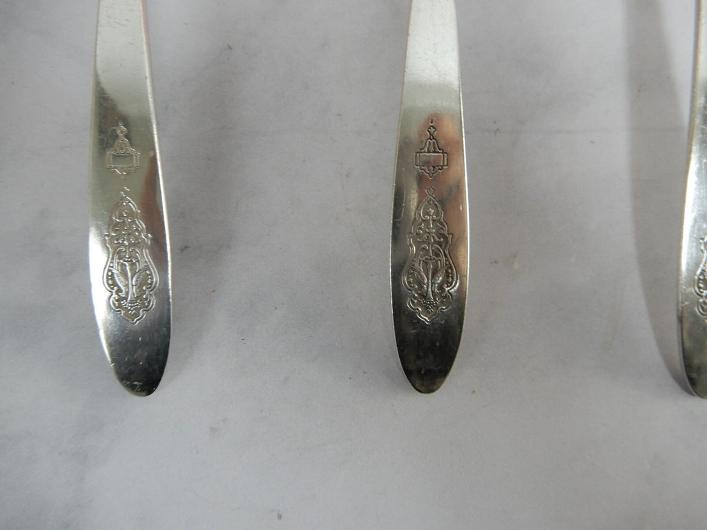 4Pc. "Bird Of Paradise" Onieda Community Serving Spoons 8-3/8" Silverplate