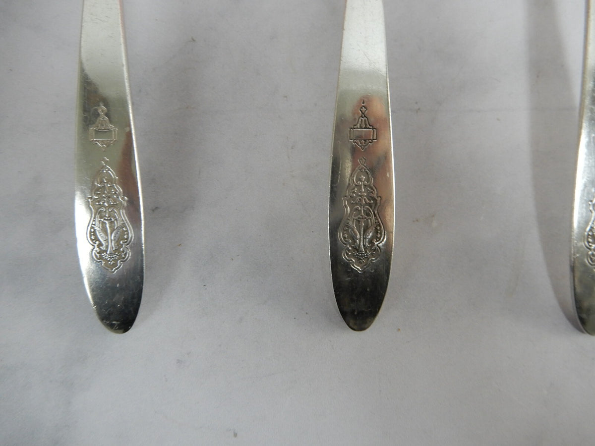 4Pc. "Bird Of Paradise" Onieda Community Serving Spoons 8-3/8" Silverplate