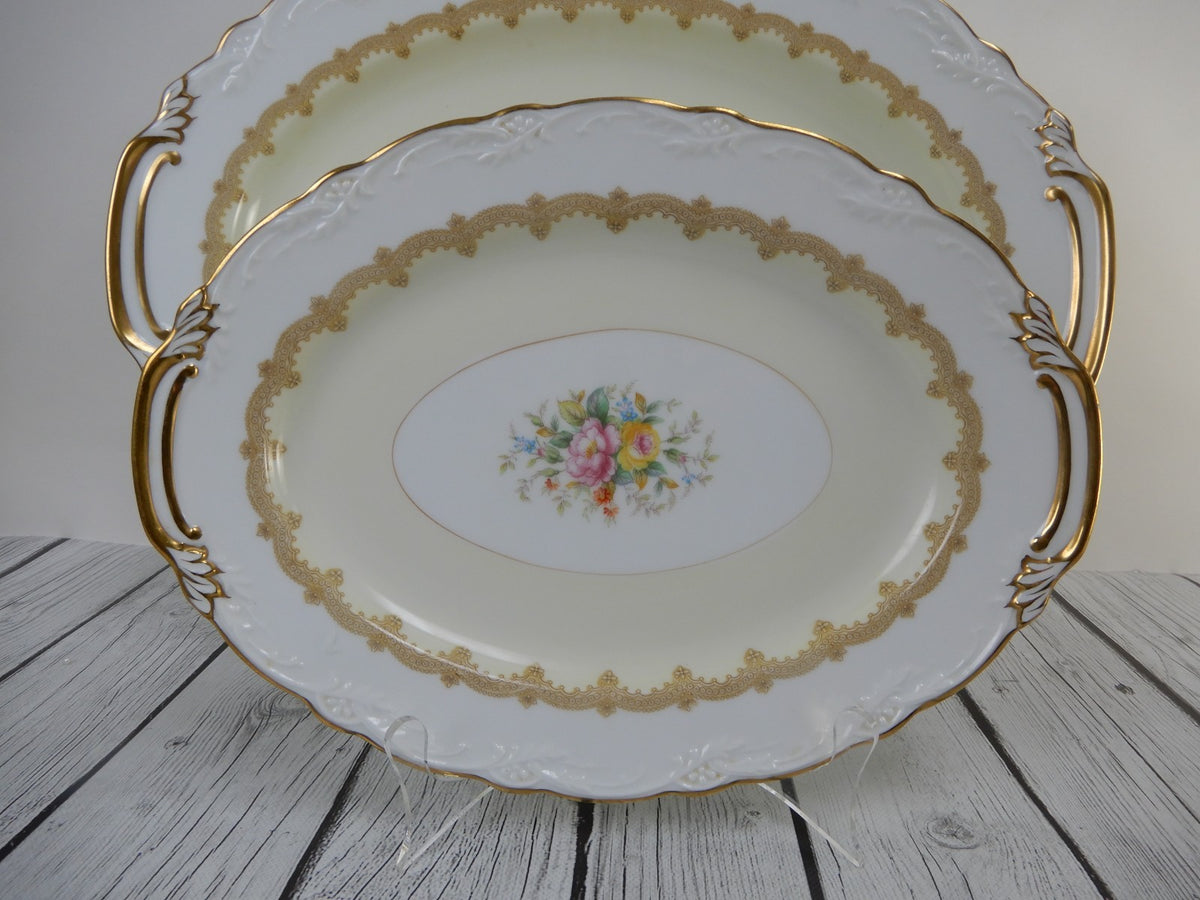 Vintage Noritake China "Schenley " Pattern Japan ~Two Platters, One Oval Bowl