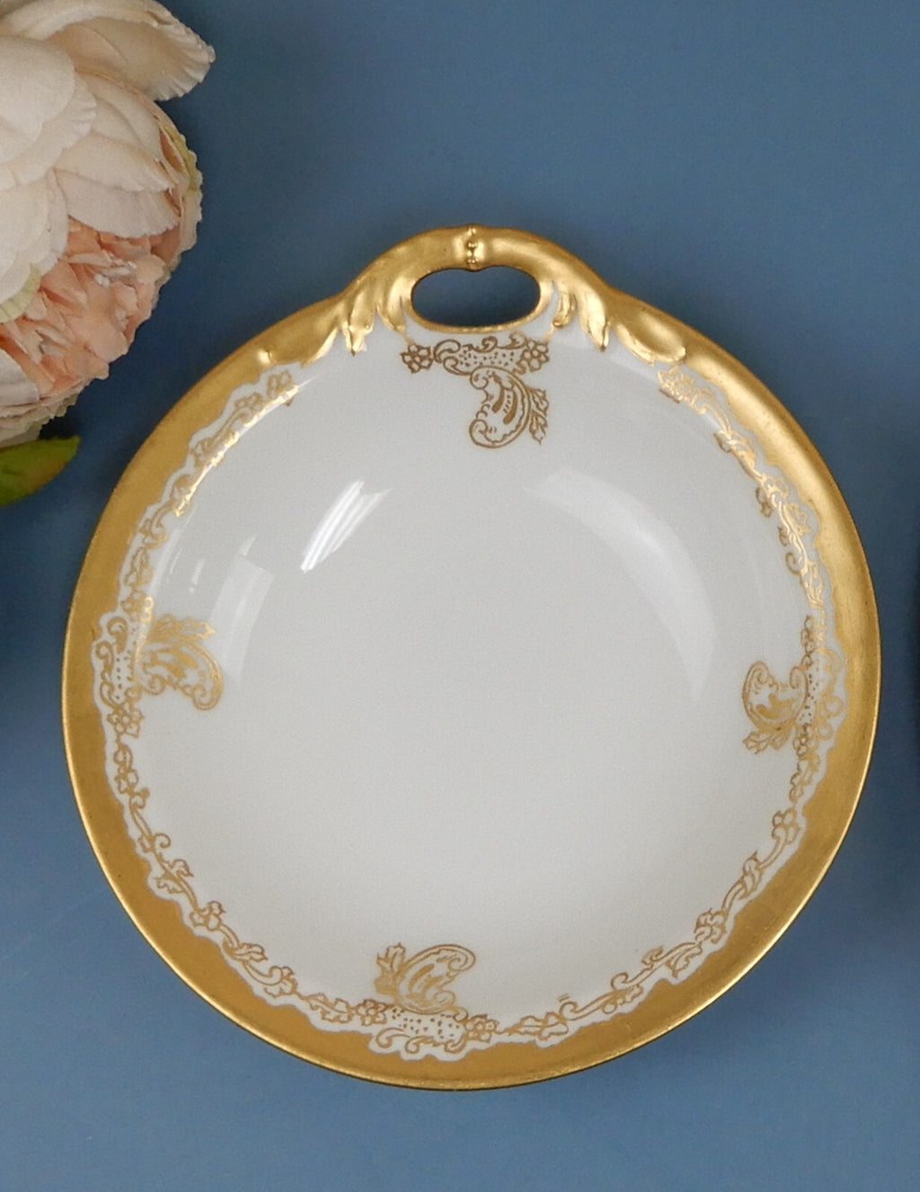 Antique Haviland France Gold Rim Haviland Limoges of France Bon Bon Serving Dish