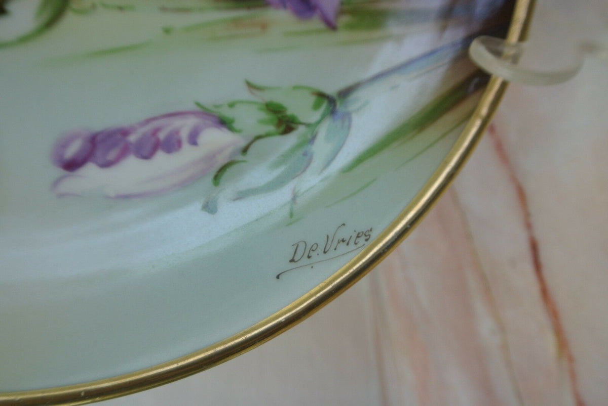 Royal Vienna Hand Painted Signed Cabinet Plate Bavaria Z.S.Co  11-1/2"