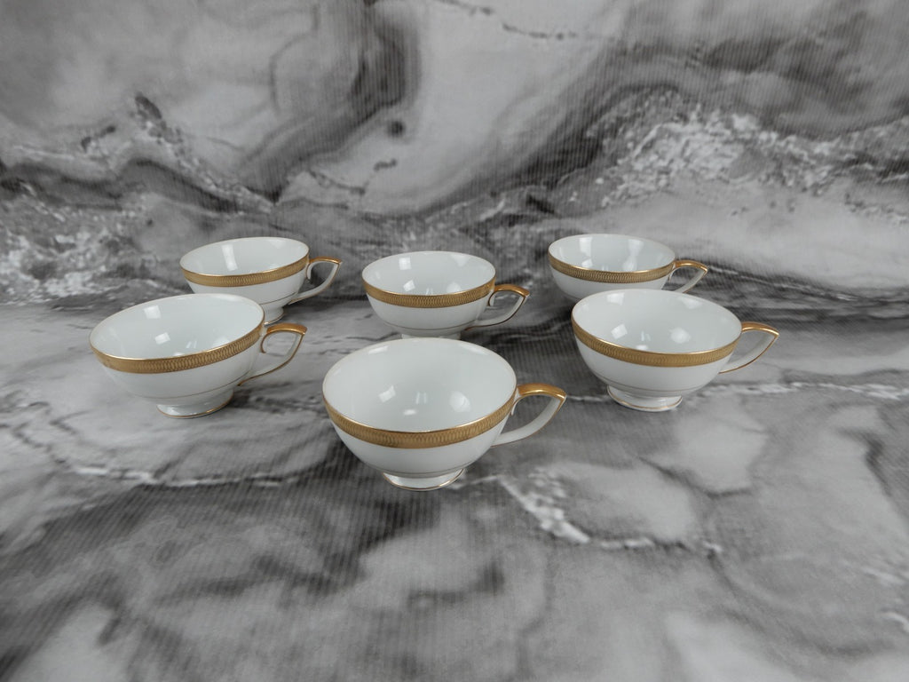 Set of 6 Cups No Saucers Mikasa Bristol Waldorf Shape Pattern Made in Japan
