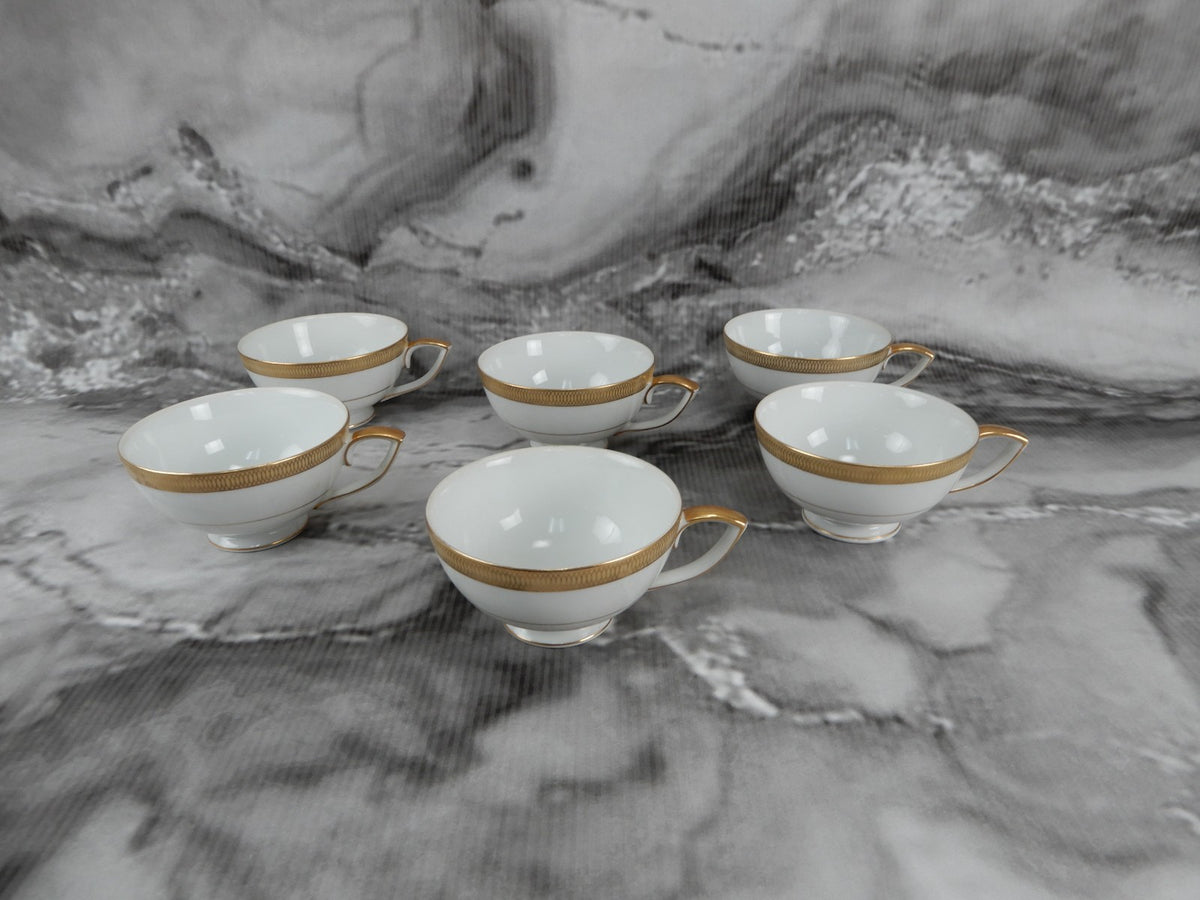 Set of 6 Cups No Saucers Mikasa Bristol Waldorf Shape Pattern Made in Japan