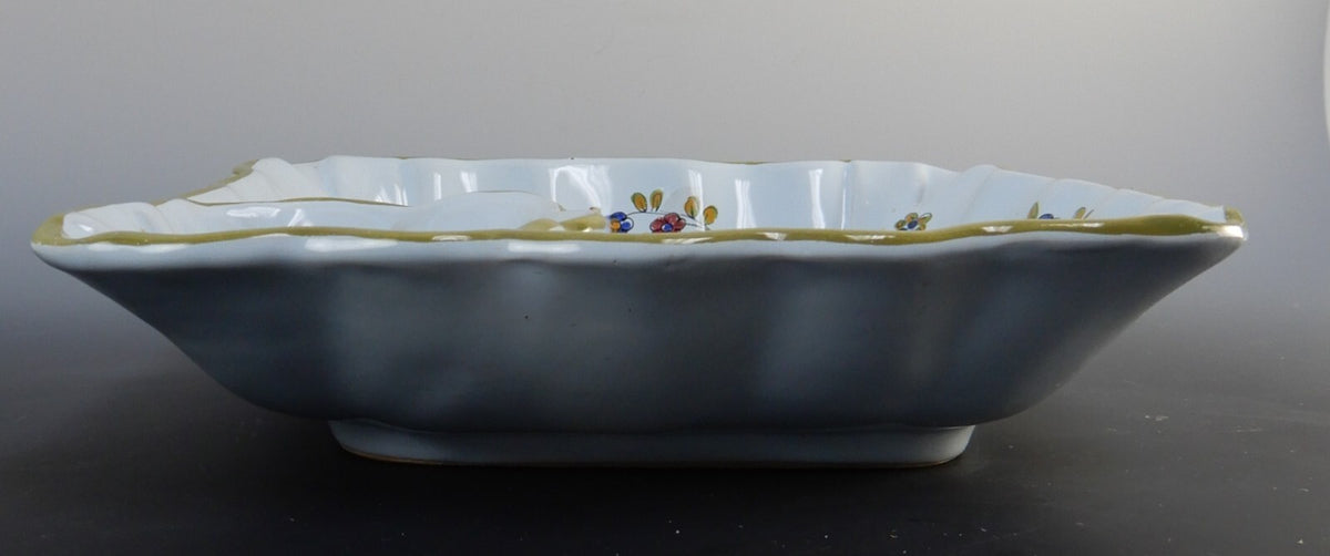 Vintage Majolica Italy PV Ceramic Chip and Dip Tray