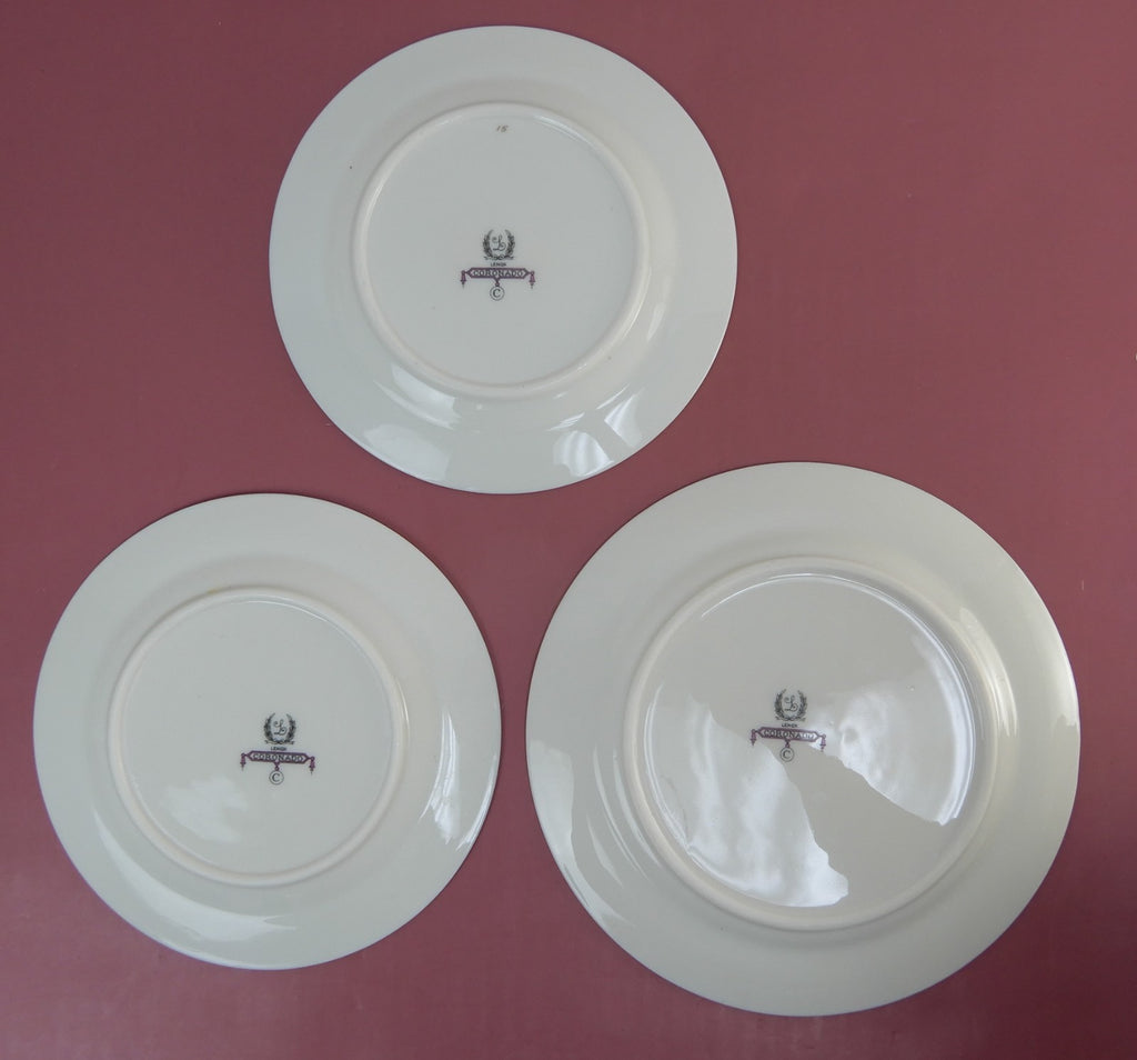 Set of One Salad Plate ,Two B/B Plates Lenox Coronado Pattern with Enamel